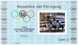 Paraguay 1979, Olympic Games In Moscow, Rowing, BF - Paraguay
