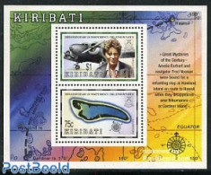 Kiribati 1999 Maps S/s, Mint NH, Transport - Various - Aircraft & Aviation - Maps - Flugzeuge