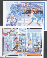 Guinea, Republic 2002 OL. WINTER GAMES 2 S/S, Mint NH, Sport - Transport - Olympic Winter Games - Skating - Skiing - S.. - Skiing