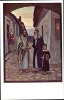 Judaika Artiste CPA Mann Im Tallit, Straßenszene, BKWI 198/6 - Jodendom