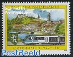 Austria 2011 Stamp Day 1v, Mint NH, History - Transport - Coat Of Arms - Stamp Day - Railways - Art - Bridges And Tunn.. - Ungebraucht
