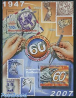 New Caledonia 2007 Philatelic Club Le Cagou 60th Ann. S/s, Mint NH, Nature - Birds - Philately - Stamps On Stamps - Neufs