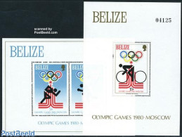 Belize/British Honduras 1979 Olympic Games 2 S/s, Mint NH, Sport - Athletics - Boxing - Cycling - Olympic Games - Athletics