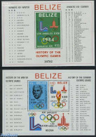Belize/British Honduras 1981 Olympic History 2 S/s, Mint NH, Sport - Olympic Games - Brits-Honduras (...-1970)