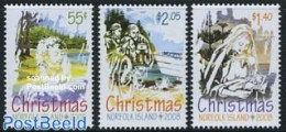 Norfolk Island 2008 Christmas 3v, Mint NH, Religion - Christmas - Weihnachten