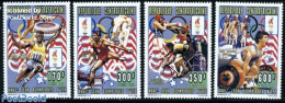 Central Africa 1996 Olympic Games 4v, Mint NH, Sport - Athletics - Cycling - Olympic Games - Athlétisme