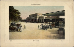 CPA Alexandria, Ägypten, La Gare - Autres & Non Classés