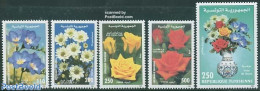Tunisia 2000 Flowers 5v, Mint NH, Nature - Flowers & Plants - Tunesië (1956-...)