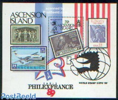 Ascension 1989 World Stamp Expo S/s, Mint NH, Stamps On Stamps - U.P.U. - Postzegels Op Postzegels