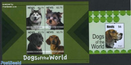 Nevis 2011 Dogs Of The World 2 S/s, Mint NH, Nature - Dogs - St.Kitts Und Nevis ( 1983-...)
