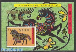 Tokelau Islands 2002 Stampex S/s, Mint NH, Nature - Various - Horses - Philately - New Year - Año Nuevo
