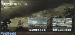 Denmark 2012 Nordia, Bridges S/s, Mint NH, History - Europa Hang-on Issues - Art - Bridges And Tunnels - Nuovi