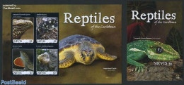 Nevis 2011 Reptiles 2 S/s, Mint NH, Nature - Reptiles - Snakes - St.Kitts Und Nevis ( 1983-...)
