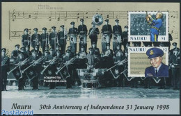 Nauru 1998 30 Years Independence S/s, Mint NH, Performance Art - Music - Musique