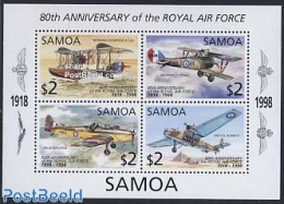 Samoa 1998 Royal Air Force S/s, Mint NH, Transport - Aircraft & Aviation - Vliegtuigen