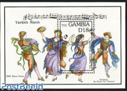 Gambia 1993 W.A. Mozart S/s, Mint NH, Performance Art - Amadeus Mozart - Music - Musik