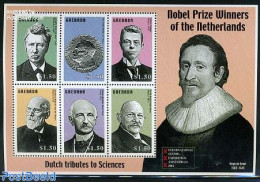 Grenada 2002 Dutch Nobel Prize Winners 6v M/s, Mint NH, History - Science - Netherlands & Dutch - Nobel Prize Winners .. - Géographie