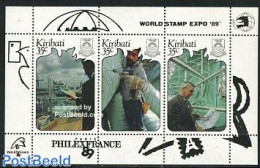 Kiribati 1989 World Stamp Expo S/s, Mint NH, Art - Sculpture - Beeldhouwkunst
