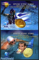 Greece 2011 Golden Medal World Championship Swimming 2 S/s, Mint NH, Sport - Sport (other And Mixed) - Swimming - Nuevos