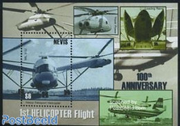 Nevis 2007 Helicopters S/s, Mint NH, Transport - Helicopters - Hélicoptères