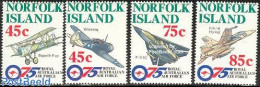 Norfolk Island 1996 Australian Air Force 4v, Mint NH, Transport - Aircraft & Aviation - Flugzeuge