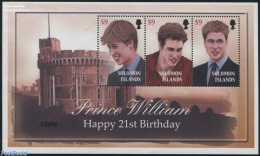 Solomon Islands 2003 Prince William 3v M/s, Mint NH, History - Kings & Queens (Royalty) - Familles Royales