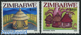 Zimbabwe 2006 National Huts 2v, Mint NH - Zimbabwe (1980-...)