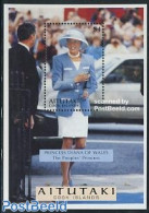 Aitutaki 1998 Death Of Diana S/s, Mint NH, History - Charles & Diana - Kings & Queens (Royalty) - Familles Royales