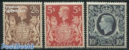 Great Britain 1939 Definitives 3v, Mint NH - Neufs