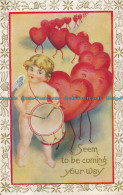 R004369 Seem To Be Coming Your Way. Angel And Hearts. 1911 - Monde