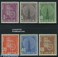 Switzerland 1958 I.T.U. 6v, Mint NH, Science - Various - Telecommunication - I.T.U. - Neufs