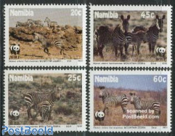 Namibia 1991 WWF, Mountain Zebra 4v, Mint NH, Nature - Animals (others & Mixed) - World Wildlife Fund (WWF) - Zebra - Namibia (1990- ...)