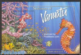 Vanuatu 2003 Sea Horses S/s, Mint NH, Nature - Fish - Vissen