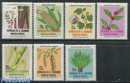 El Salvador 1984 Plants 7v, Mint NH, Nature - Flowers & Plants - Salvador