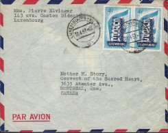 Luxembourg - Luxemburg - Lettre  Recommandé   1957  Poste Aérienne - Brieven En Documenten