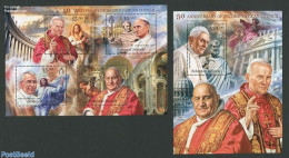 Solomon Islands 2012 Popes 2 S/s, Mint NH, Religion - Pope - Religion - Popes