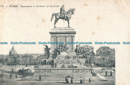 R004888 Roma. Monumento Di Garibaldi Nel Gianicolo. No 78 - Monde
