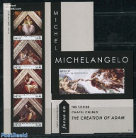Nevis 2012 Michelangelo, Sistine Chapel 2 S/s, Mint NH, Art - Michelangelo - Paintings - St.Kitts-et-Nevis ( 1983-...)