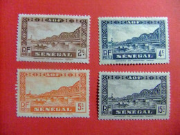 55 SENEGAL 1935 / PUENTE FAIDHERBE / YVERT 115 / 117 +119 (*) - Usati