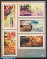 Finland 2013 Autumn 5v M/s S-a, Mint NH, Nature - Transport - Birds - Ducks - Trees & Forests - Ships And Boats - Unused Stamps