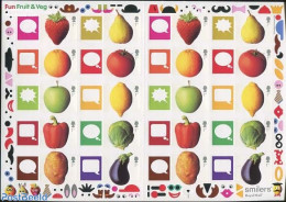 Great Britain 2006 Fun Fruit & Veg, Label Sheet, Mint NH, Nature - Fruit - Ungebraucht