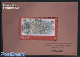 Nevis 2013 Alexander Hamilton S/s, Mint NH - St.Kitts Und Nevis ( 1983-...)
