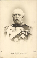 CPA Roi Oskar II. Von Schweden, Portrait In Uniform - Familles Royales