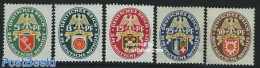 Germany, Empire 1929 Coat Of Arms 5v, Unused (hinged), History - Coat Of Arms - Unused Stamps