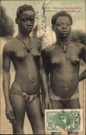 CPA Afrika, Zwei Barbusige Frauen, Lendenschurz - Kostums