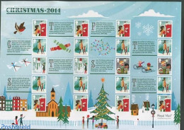 Great Britain 2014 Christmas Smilersheet, Mint NH, Religion - Christmas - Nuevos