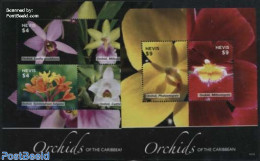 Nevis 2014 Orchids Of The Caribbean 2 S/s, Mint NH, Nature - Flowers & Plants - Orchids - St.Kitts Und Nevis ( 1983-...)