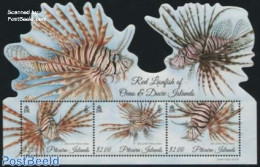 Pitcairn Islands 2015 Red Lionfish S/s, Mint NH, Nature - Fish - Fische