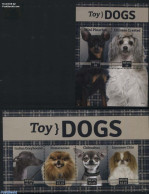Nevis 2014 Toy Dogs 2 S/s, Mint NH, Nature - Dogs - St.Kitts Und Nevis ( 1983-...)