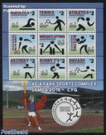 Samoa 2015 Commonwealth Youth Games S/s, Mint NH, Sport - Athletics - Boxing - Rugby - Shooting Sports - Sport (other .. - Leichtathletik
